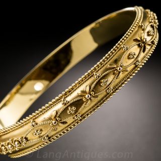 9K Victorian Bangle Bracelet
