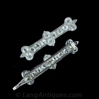 A Pair of Deco Diamond Barrettes