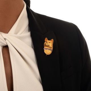 Akita Dog Brooch