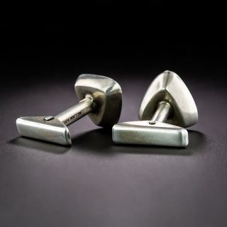 Alan Adler Silver and Pearl Cufflinks