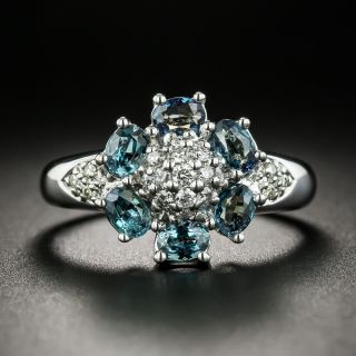 Alexandrite and Diamond Flower Cluster Ring - 2
