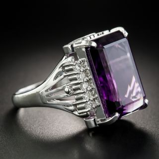 Amethyst and Diamond Cocktail Ring