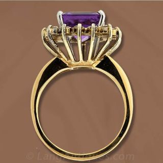 Amethyst and Diamond Ring