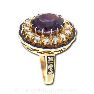 Amethyst and Diamond Ring