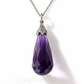 Amethyst Briolette Drop