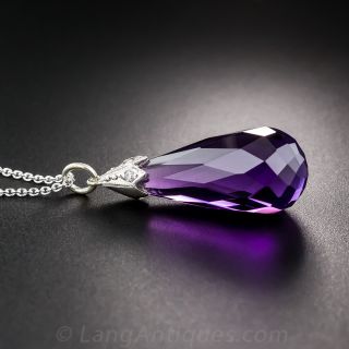 Amethyst Briolette Drop
