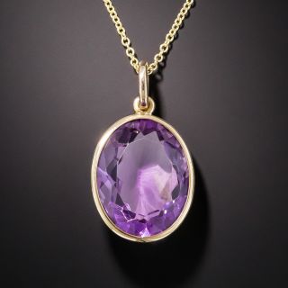 Amethyst Pendant Necklace - 1