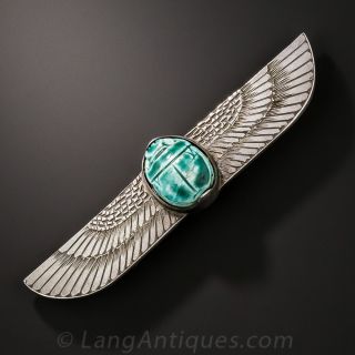 Egyptian Revival Scarab Pin