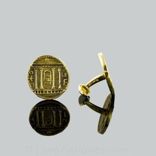 Ancient Greek Inspired Coin Cufflinks