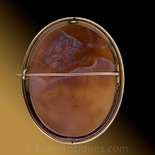 Angel and Devil Victorian Shell Cameo