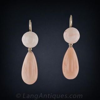 Angel Skin Coral Drop Earrings