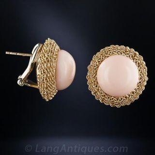 Angel Skin Coral Earrings