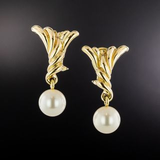 Angela Cummings South Sea Pearl Dangle Clip Earrings - 2