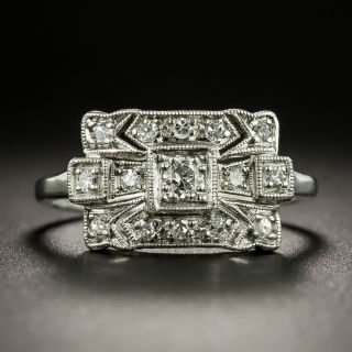 Ant Deco Geometric Diamond Ring - 2