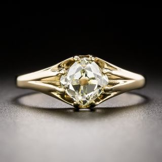 Antique 1.37 Carat Old Mine Cushion-Cut Diamond Ring - GIA U/V SI2 - 5