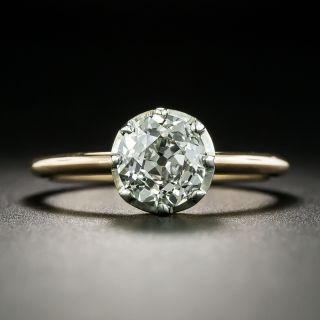 Antique 1.53 Carat Solitaire Diamond Engagement Ring - GIA  J SI2 - 2