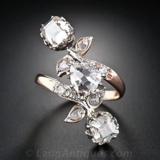 Antique 1.91 Carat Fancy Light Pink Brown Diamond Dinner Ring - GIA - 1