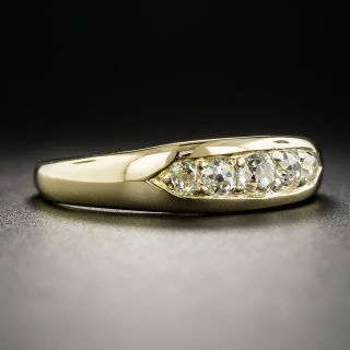 Antique 18K English Five-Stone Diamond Band Ring