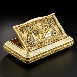 Antique 18K Gold Pictorial Box From Portugal - 2