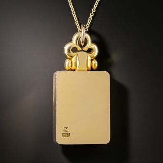 Antique 18K Rose-Cut Diamond Locket Pendant 