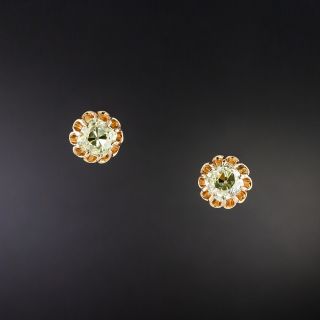 Antique 3.30 Carat Old Mine-Cut Diamond Stud Earrings - GIA - 2