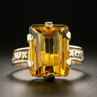 Antique 5.00 Carat Citrine Ring - 2