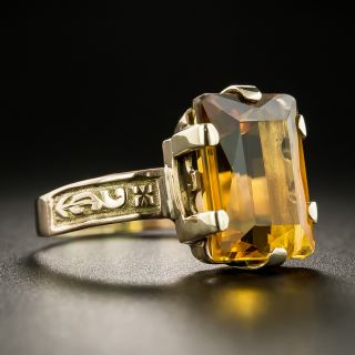 Antique 5.00 Carat Citrine Ring