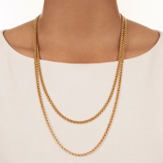 Antique 50-Inch Chain Necklace, Circa 1898-1908