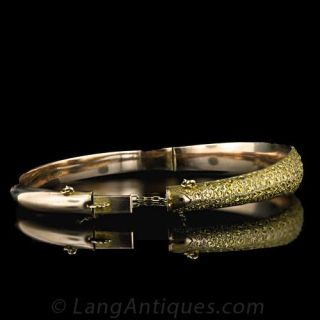Antique 9 Karat Gold Bangle Bracelet
