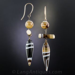 Antique Agate Drop Earrings
