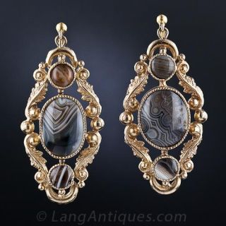 Antique Agate Earrings