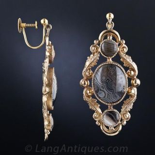 Antique Agate Earrings