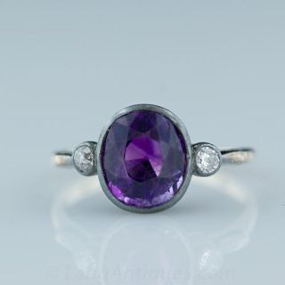 Antique-Amethyst-and-Diamond-Ring-Main-View