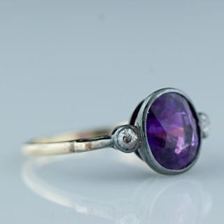Antique Amethyst and Diamond Ring