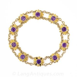 Antique Amethyst Bracelet
