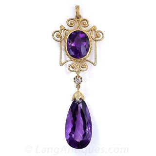 Antique Amethyst Pendant