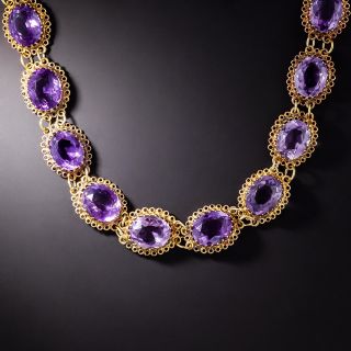 Antique Amethyst Rivieré Necklace - 1