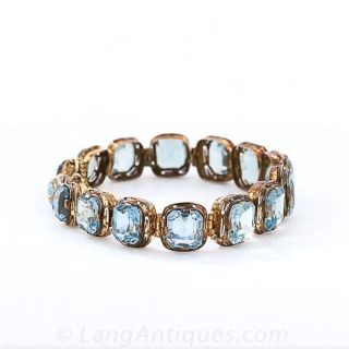 Antique Aquamarine Bracelet