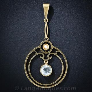 Antique Aquamarine Drop