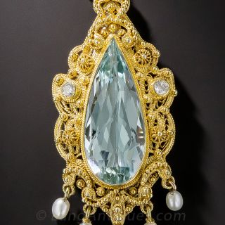 Antique Aquamarine Necklace
