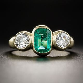 Antique Austro-Hungarian Emerald and Diamond Ring