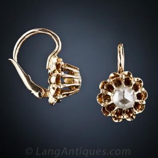 Antique Austro-Hungarian Rose-Cut Diamond Earrings