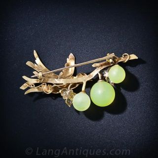 Antique Bird and Grapes Pin