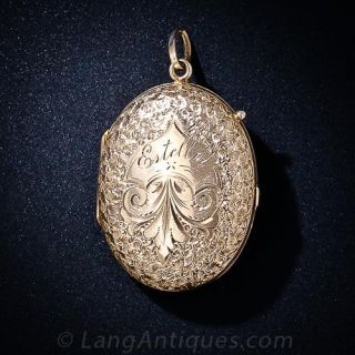 Antique Bird  Locket 
