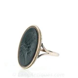 Antique Bloodstone Intaglio Ring