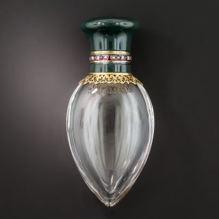 Antique Bloodstone Ruby Diamond Bottle - 1