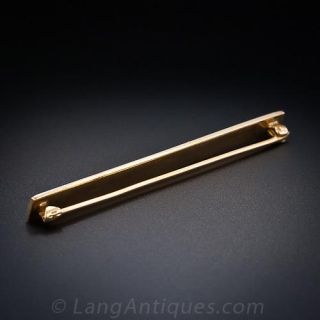 Antique Blue Enamel Bar Pin