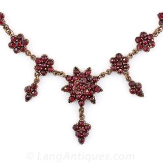 Antique Bohemian Garnet Choker Necklace