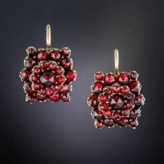Antique Bohemian Garnet Earrings