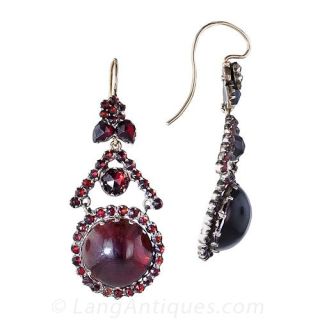 Antique Bohemian Garnet Earrings